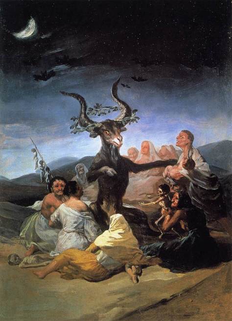 Pintura de Francisco Goya, "O Sabá das Bruxas"