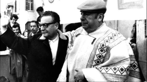 Neruda com o presidente chileno Salvador Allende