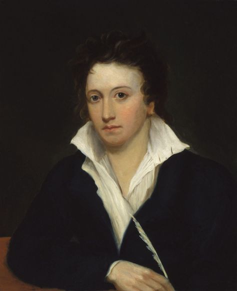 Percy Shelley's portrait by Alfred Clint