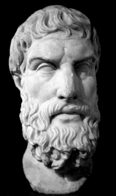 Marble bust of Epicurus. Roman copy of Greek original, 3rd century BC London