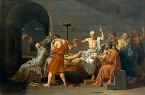"A Morte de Sócrates", por Jacques-Louis David (1787)