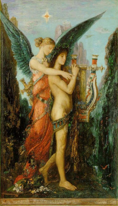 "Hesíodo e a Musa", de Gustave Moreau