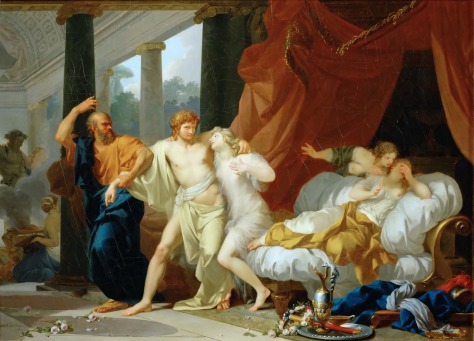 "Sócrates Afasta Alcebíades dos Prazeres Carnansi", de Regnault (1784)
